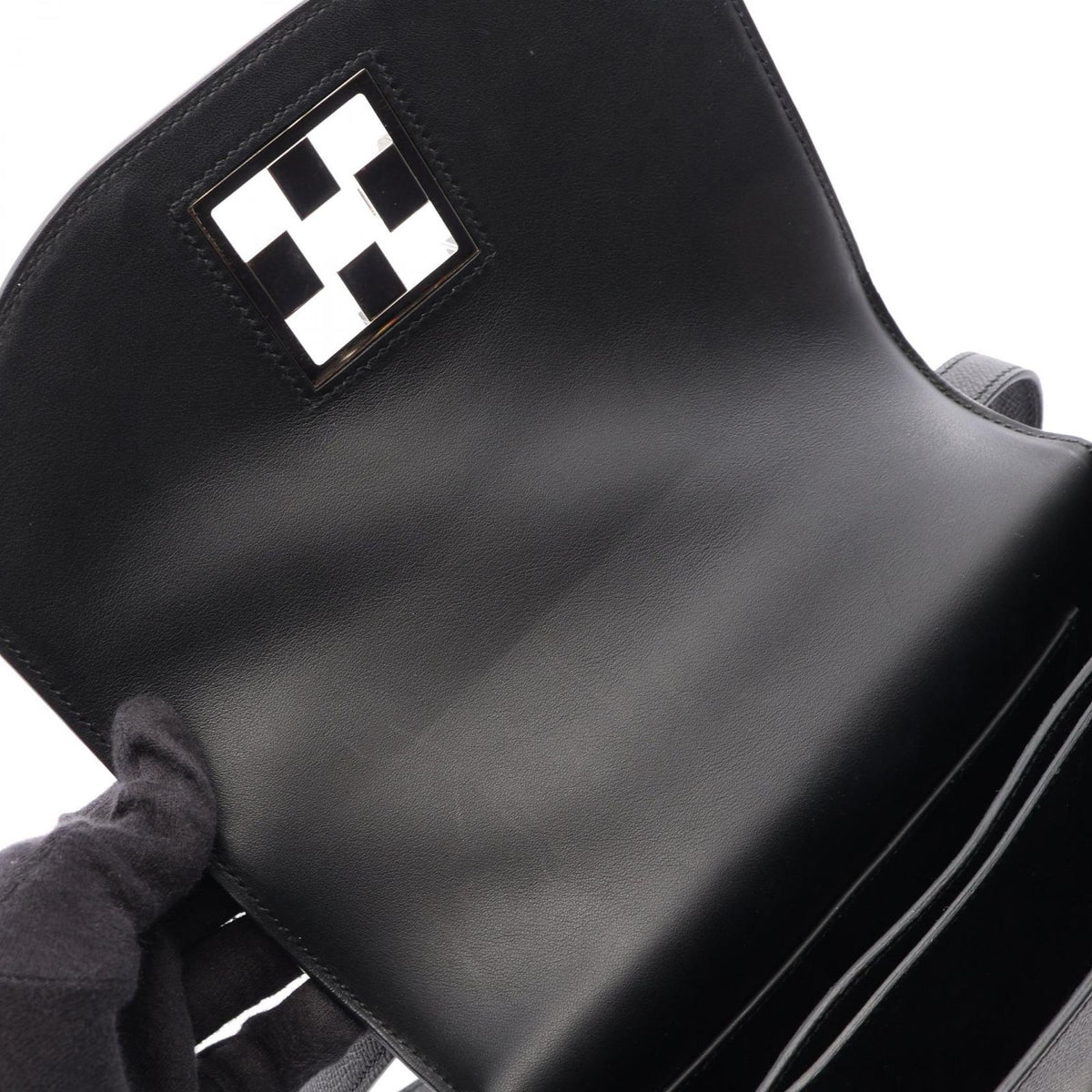 Hermes Shoulder Bag Mosaic Black Pull Noir — view 6