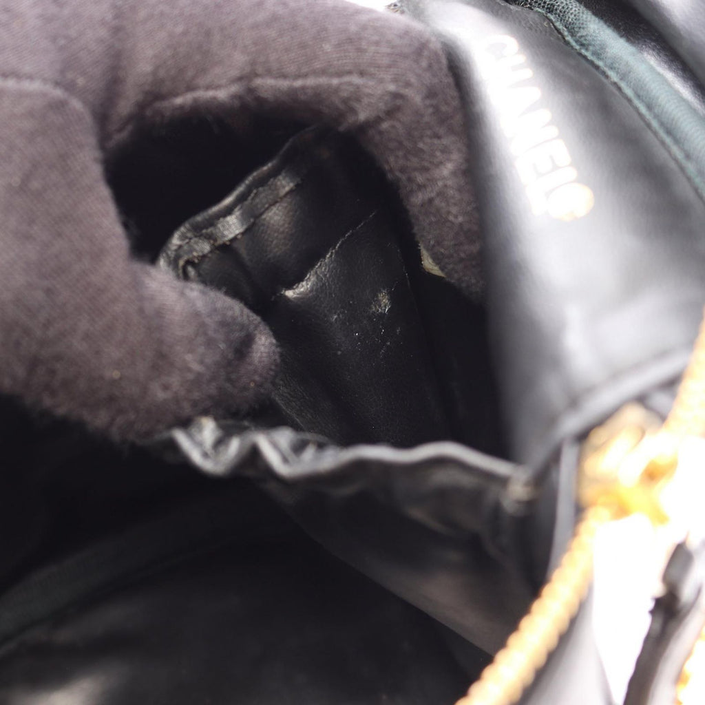 Chanel Handbag Bicolor Black Leather Vertical Vanity — view 6