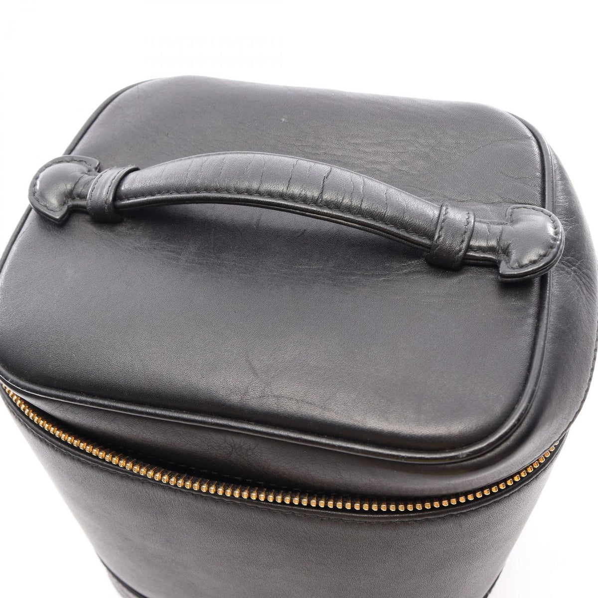 Chanel Handbag Bicolor Black Leather Vertical Vanity — view 8