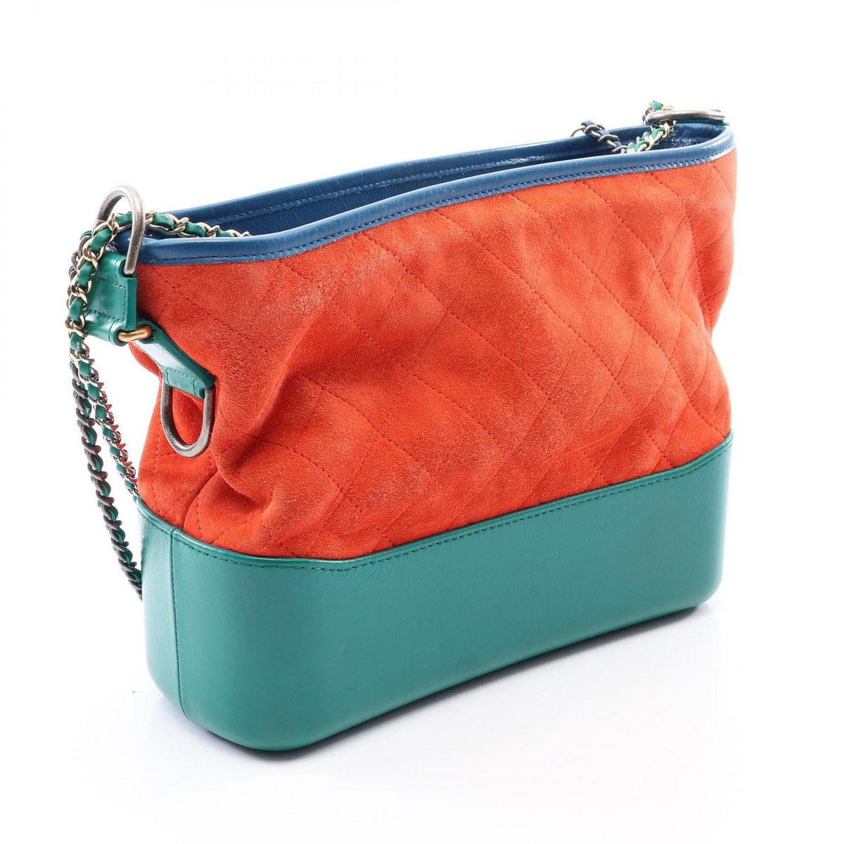 Chanel Shoulder Bag Gabrielle de Chanel Large Hobo Orange Green Blue Suede — view 2