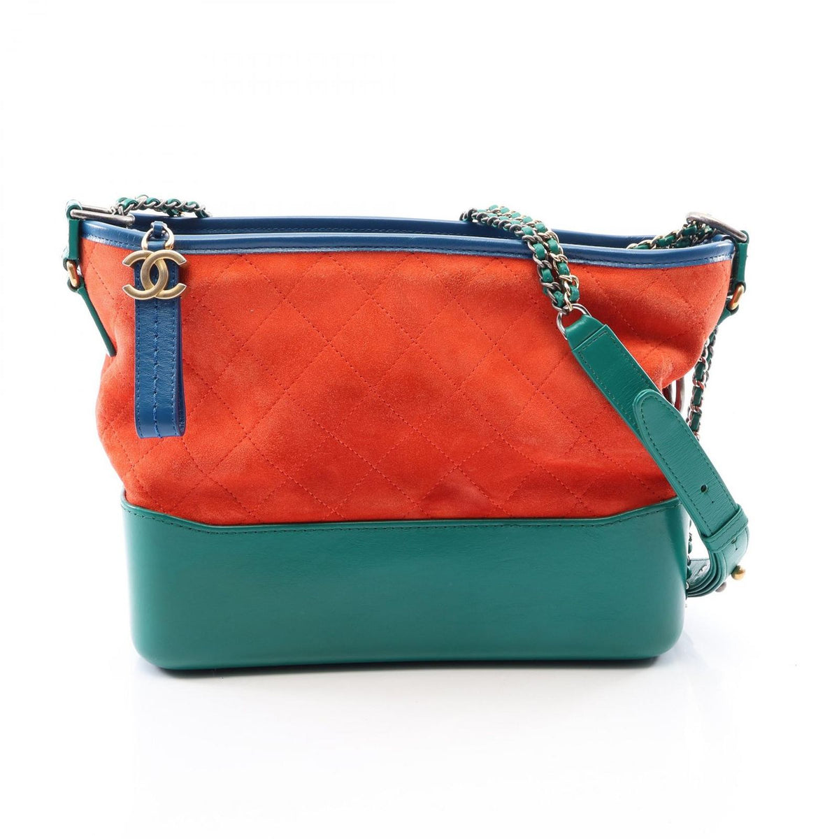 Chanel Shoulder Bag Gabrielle de Chanel Large Hobo Orange Green Blue Suede