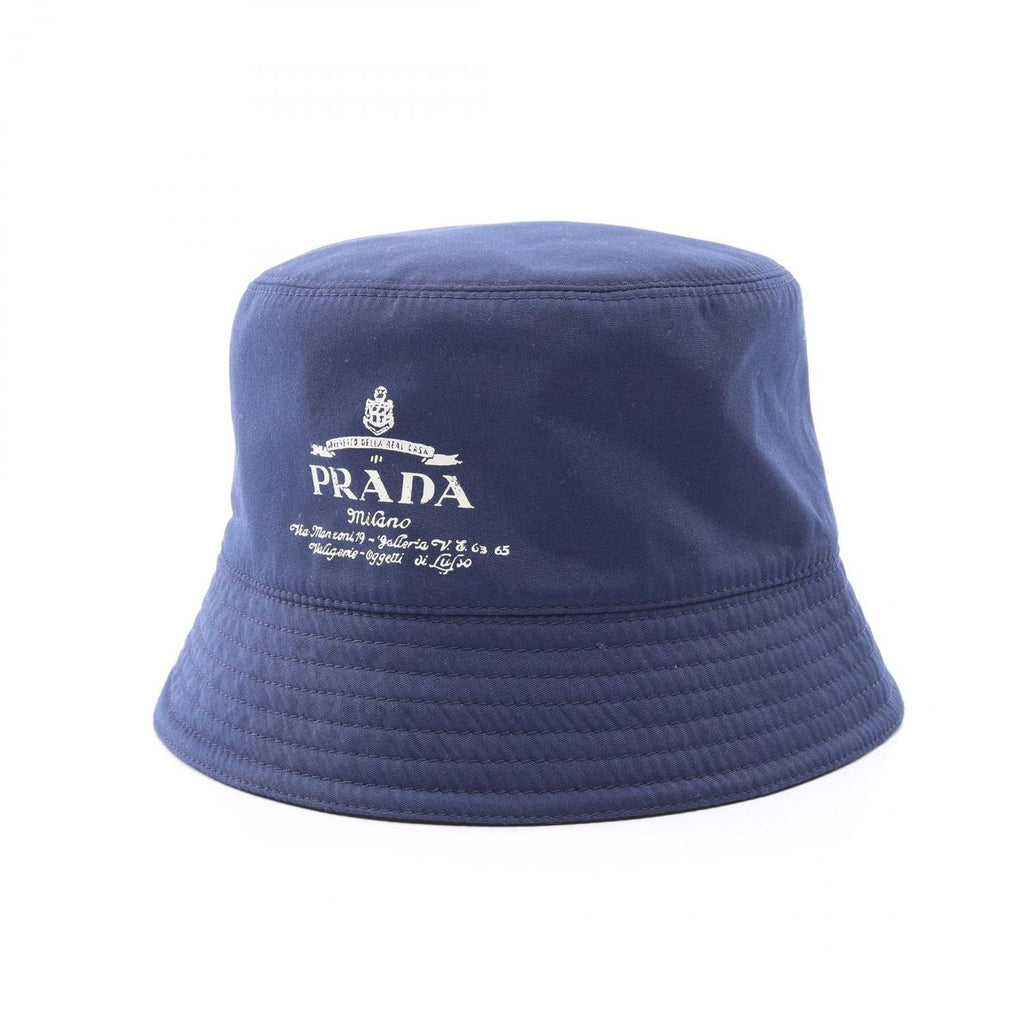 Prada Hat Logo Print Bucket Cotton Hat
