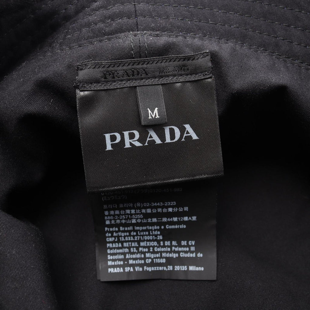 Prada Hat Logo Print Bucket Cotton Hat — view 4