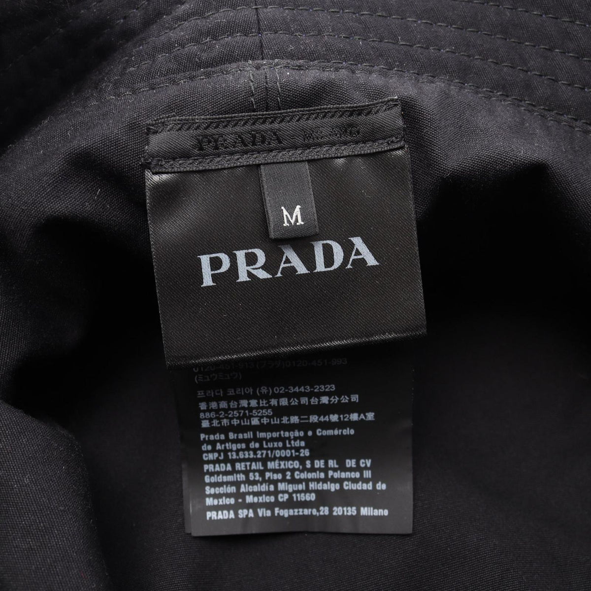 Prada Hat Logo Print Bucket Cotton Hat — view 4