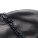 Chanel Shoulder Bag CC Logo Fringe Black Lambskin — view 7
