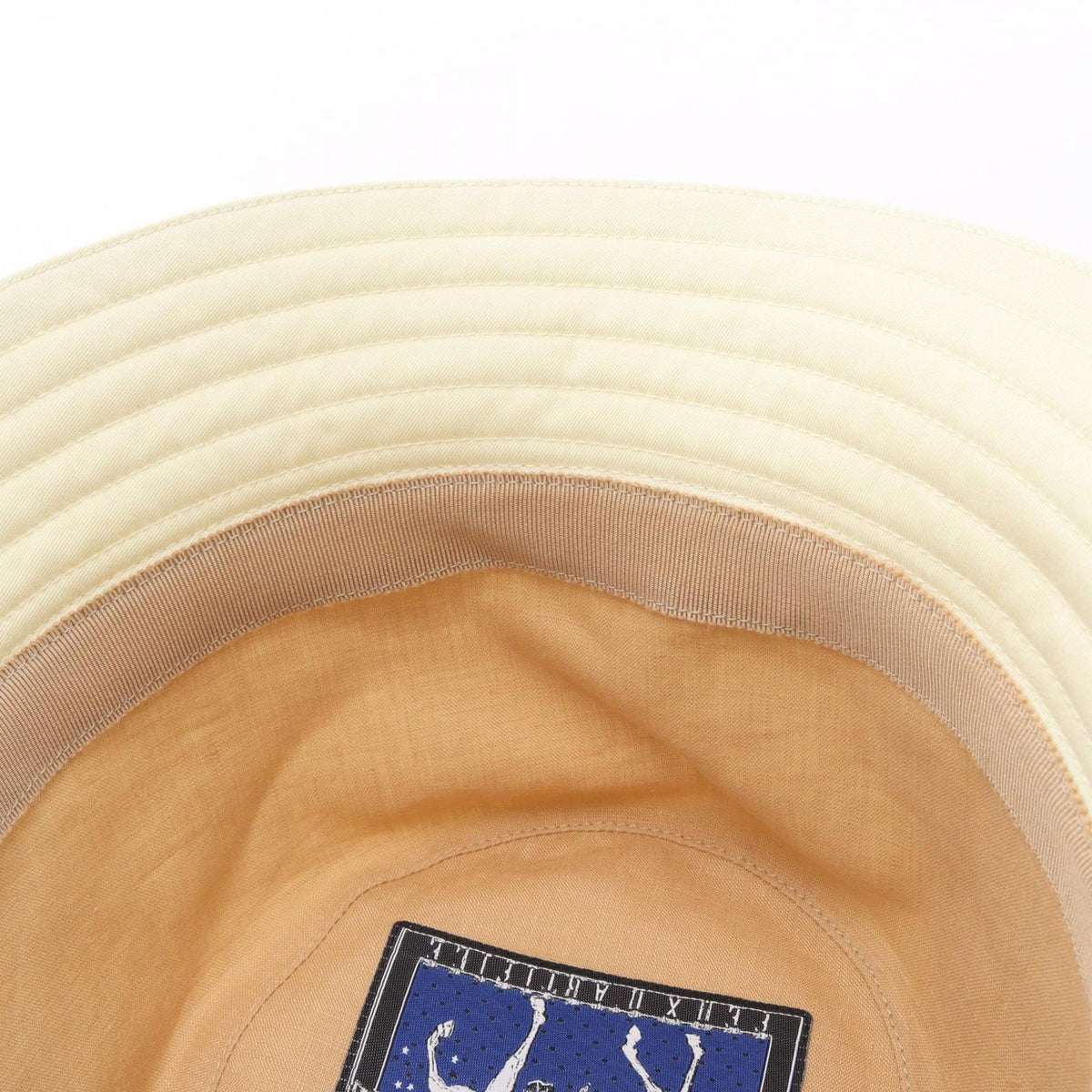 Hermes Hat Red H-cut Bucket Hat Cream Cotton — view 7