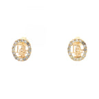 Dior Earrings Logo Gold