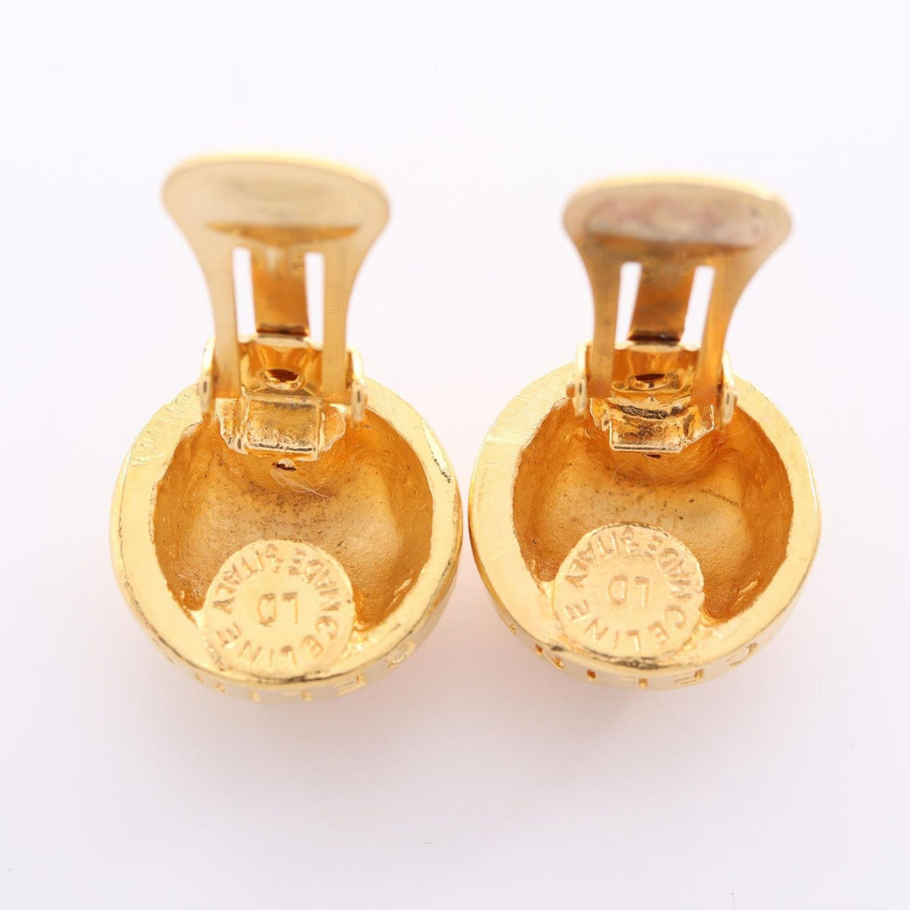 Celine Earrings Round Gold — view 6
