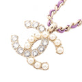 Chanel Necklace CC Logo Leather
