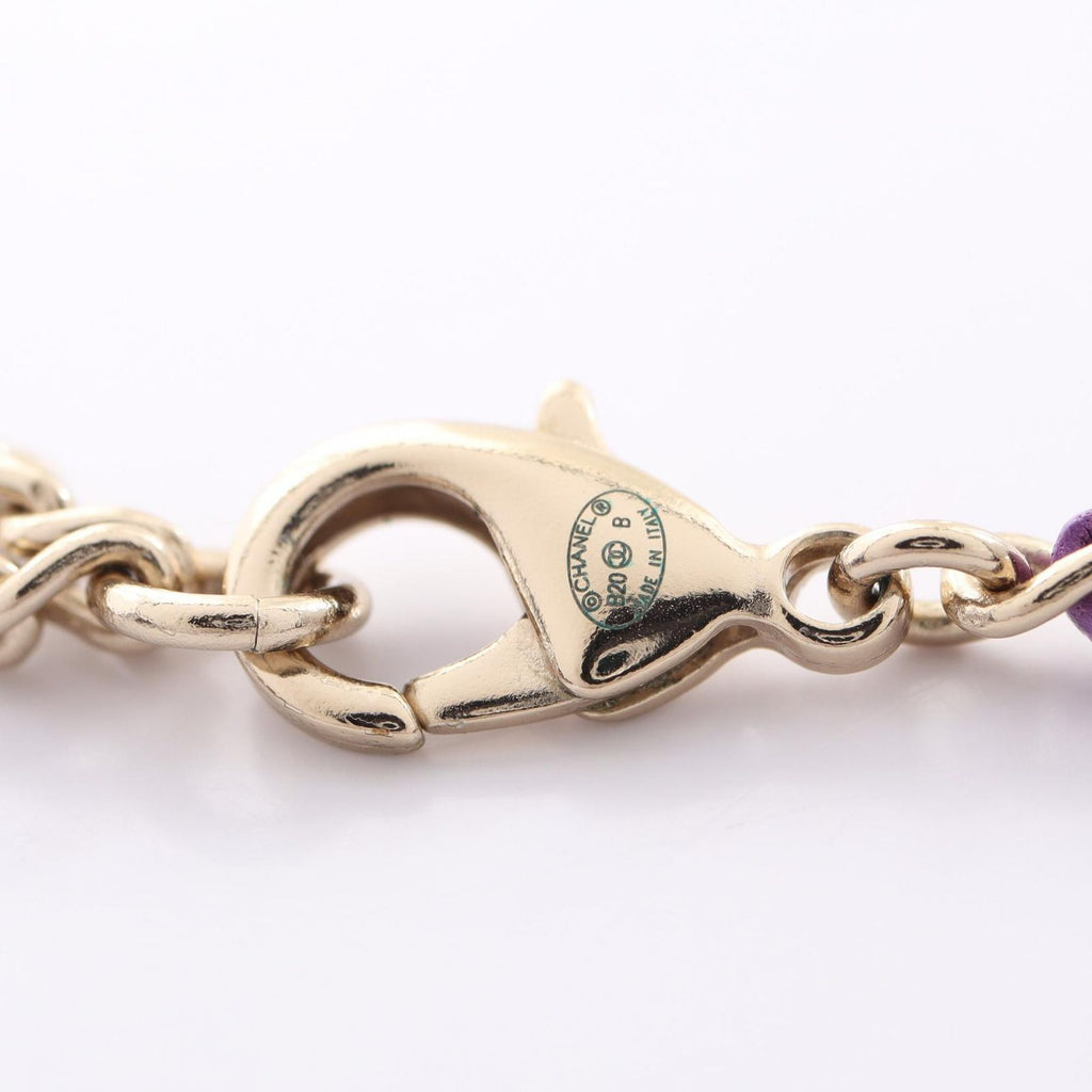 Chanel Necklace CC Logo Leather — view 4