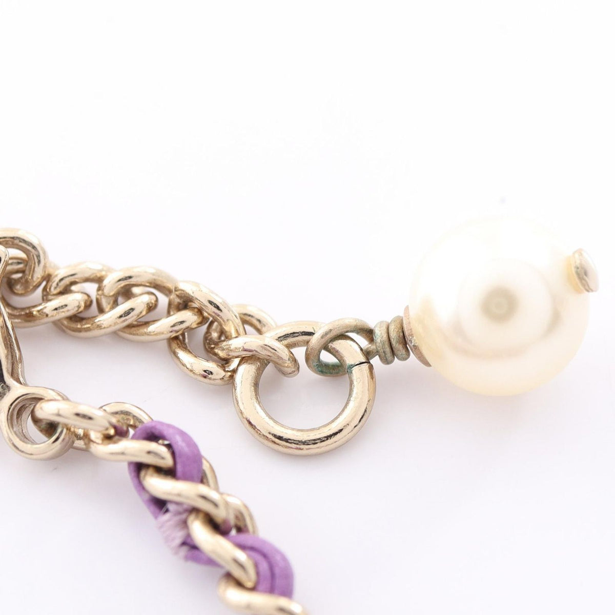 Chanel Necklace CC Logo Leather — view 7