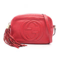 Gucci Shoulder Bag Soho Disco Interlocking G Red Leather
