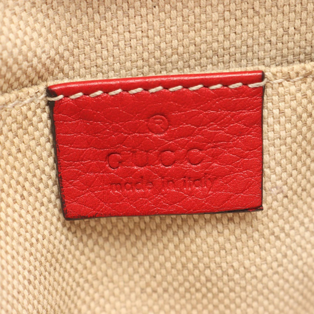 Gucci Shoulder Bag Soho Disco Interlocking G Red Leather — view 4