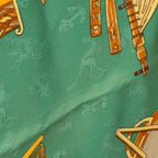 Hermes Scarf Carre 90 le Geographe Orange Silk — view 6
