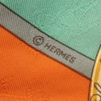 Hermes Scarf Carre 90 le Geographe Orange Silk — view 2