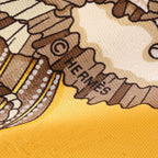 Hermes Scarf Carre 90 les Fetes du Roi Soleil Yellow Silk — view 2