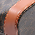 Celine Shoulder Bag Small Bucket Triomphe Black Brown Leather — view 5