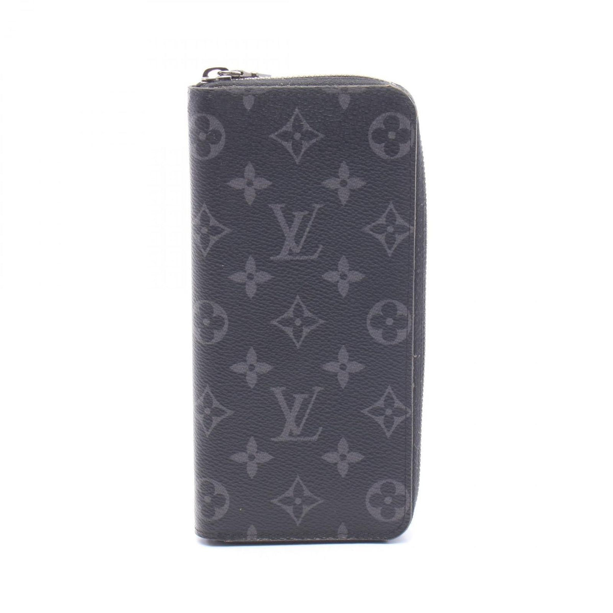 Louis Vuitton Round Wallet Zippy Vertical Monogram Eclipse Leather