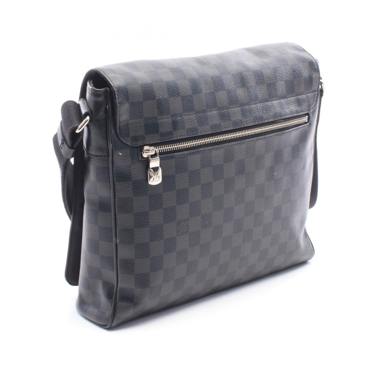 Louis Vuitton Shoulder Bag District MM NM Damier Graphite Leather — view 2