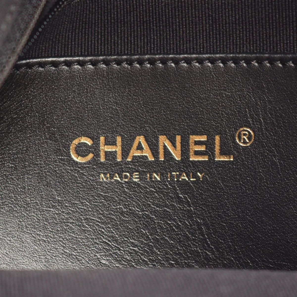 Chanel Backpack Quilted Camellia Black Caviar Leather Chain — view 4