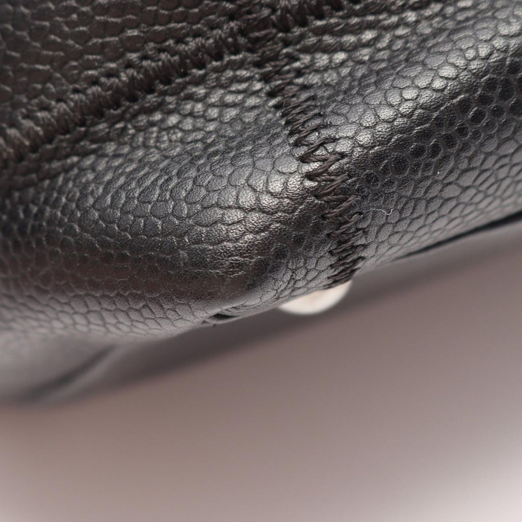 Chanel Tote Bag Choco Bar Black Caviar Leather — view 6