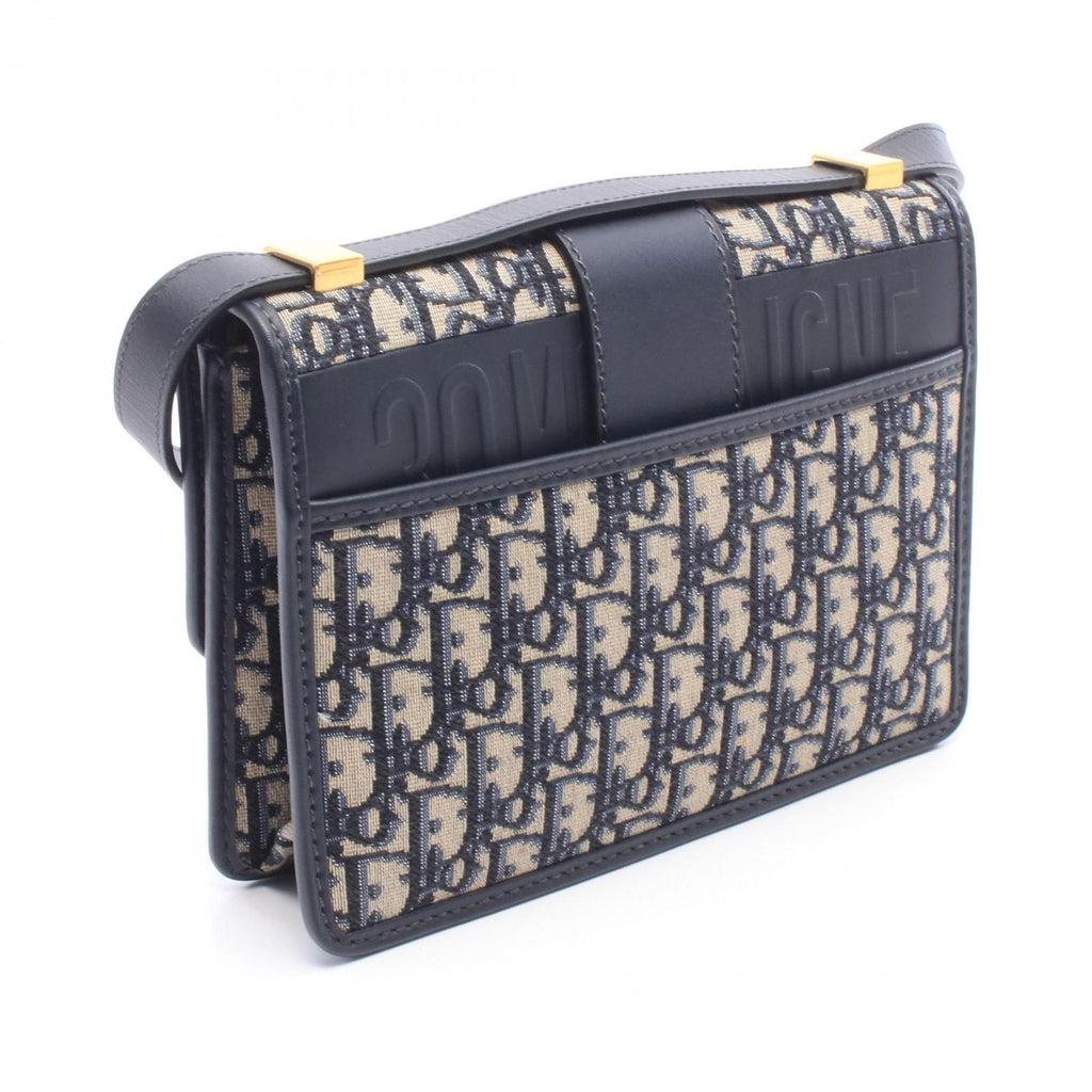 Dior Shoulder Bag 30 Montaigne Navy Ivory Canvas Leather Oblique — view 2