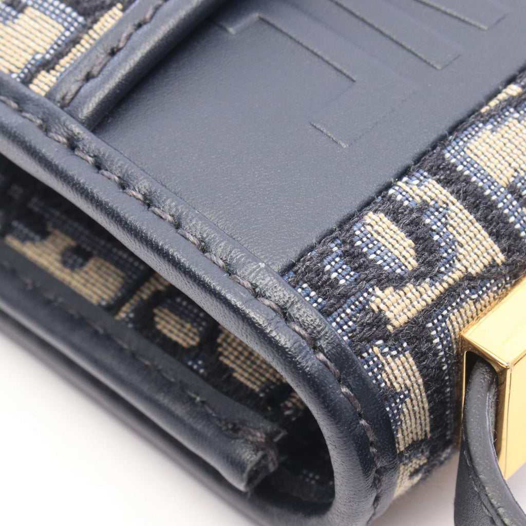 Dior Shoulder Bag 30 Montaigne Navy Ivory Canvas Leather Oblique — view 7