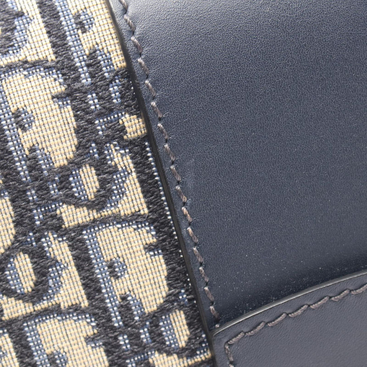 Dior Shoulder Bag 30 Montaigne Navy Ivory Canvas Leather Oblique — view 5