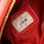 Chanel Shoulder Bag Logo Red Caviar Leather Chain — view 5