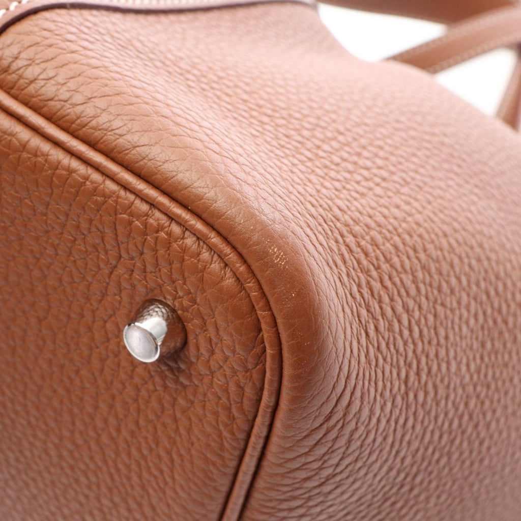 Hermes Handbag Picotin Lock MM Gold Leather — view 8