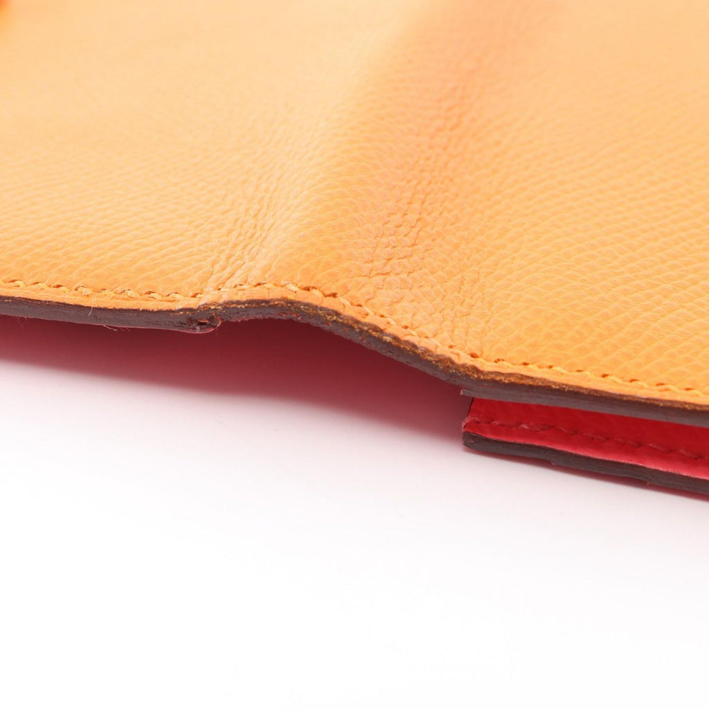 Hermes Bifold Wallet Bearn Soufflet Verso Apricot Rose Azalea — view 8