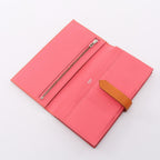 Hermes Bifold Wallet Bearn Soufflet Verso Apricot Rose Azalea — view 3