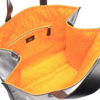 Fendi Tote Bag Black White Leather Big Logo Fish — view 3