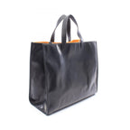 Fendi Tote Bag Black White Leather Big Logo Fish — view 2