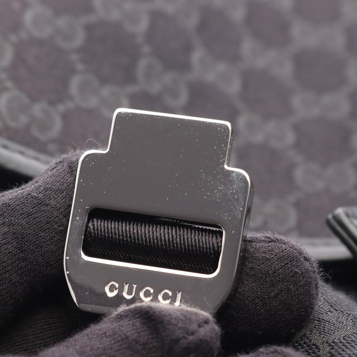 Gucci Backpack Large GG Canvas Black — view 7