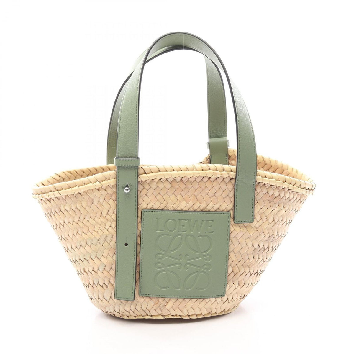 Loewe Handbag Basket Bag S Small Natural Green Leather