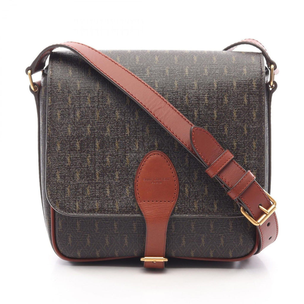 Saint Laurent Paris Shoulder Bag le Monogram Medium Brown Dark Leather le