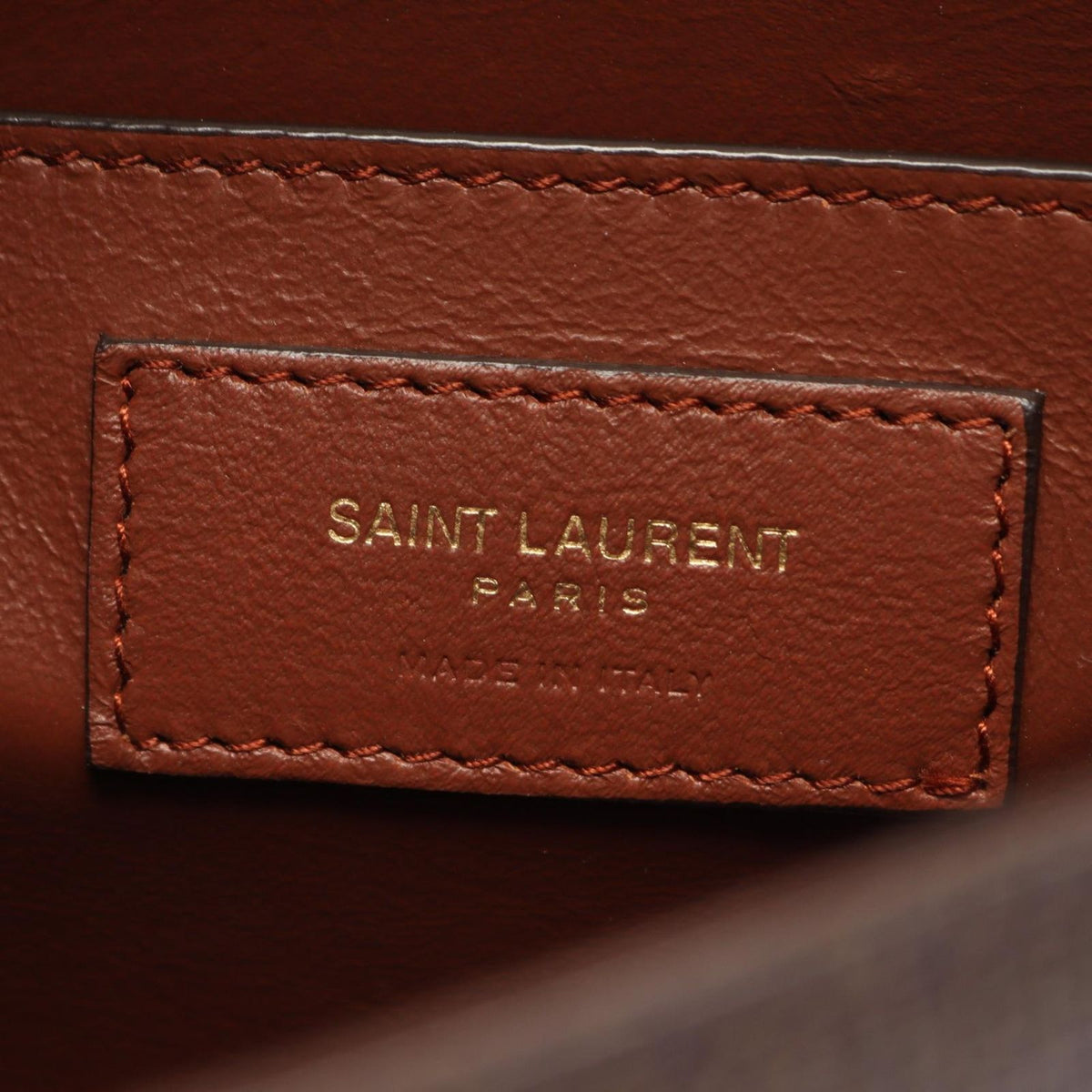 Saint Laurent Paris Shoulder Bag le Monogram Medium Brown Dark Leather le — view 4