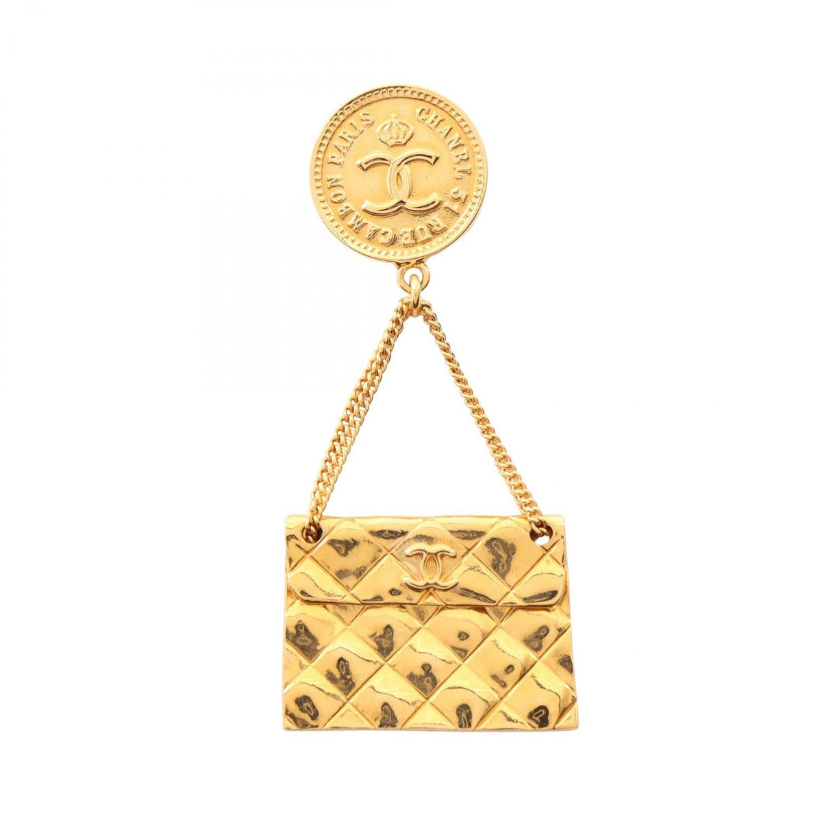 Chanel 95A Brooch Quilted Bag Motif