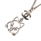 Chanel Necklace CC Logo Cat Silver — view 2