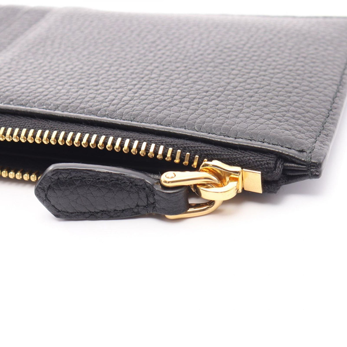 Prada Card Case Black Leather Coin Holder — view 5