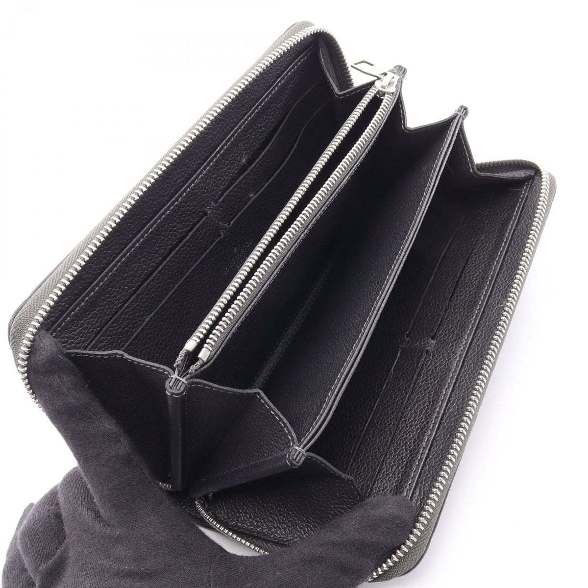 Louis Vuitton Round Wallet Zippy Platine Leather — view 3