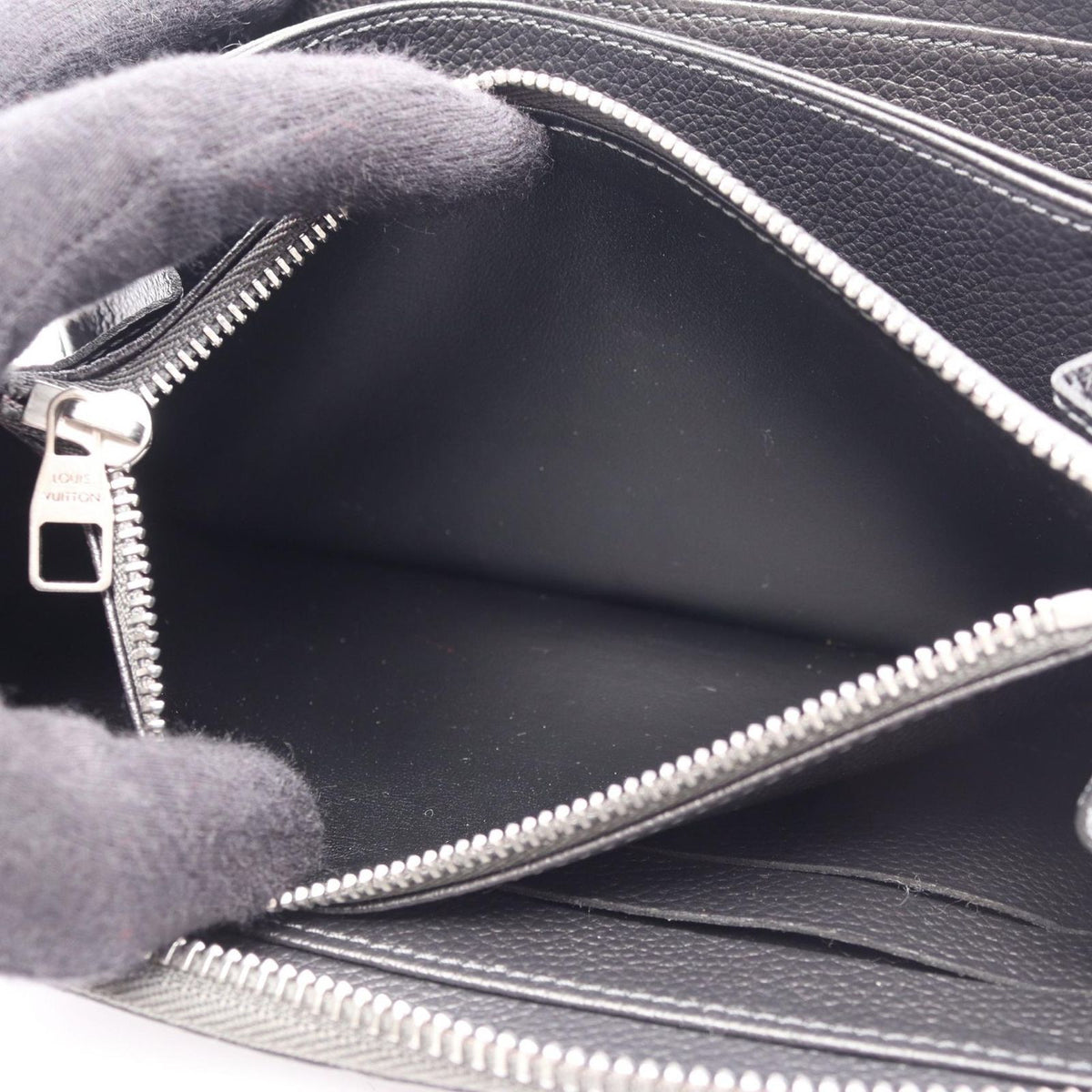 Louis Vuitton Round Wallet Zippy Platine Leather — view 6