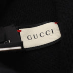 Gucci Knit Cap Double G Black Wool with Scarf Hat — view 4