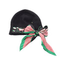 Gucci Knit Cap Double G Black Wool with Scarf Hat