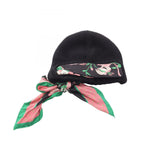 Gucci Knit Cap Double G Black Wool with Scarf Hat — view 2