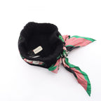 Gucci Knit Cap Double G Black Wool with Scarf Hat — view 3