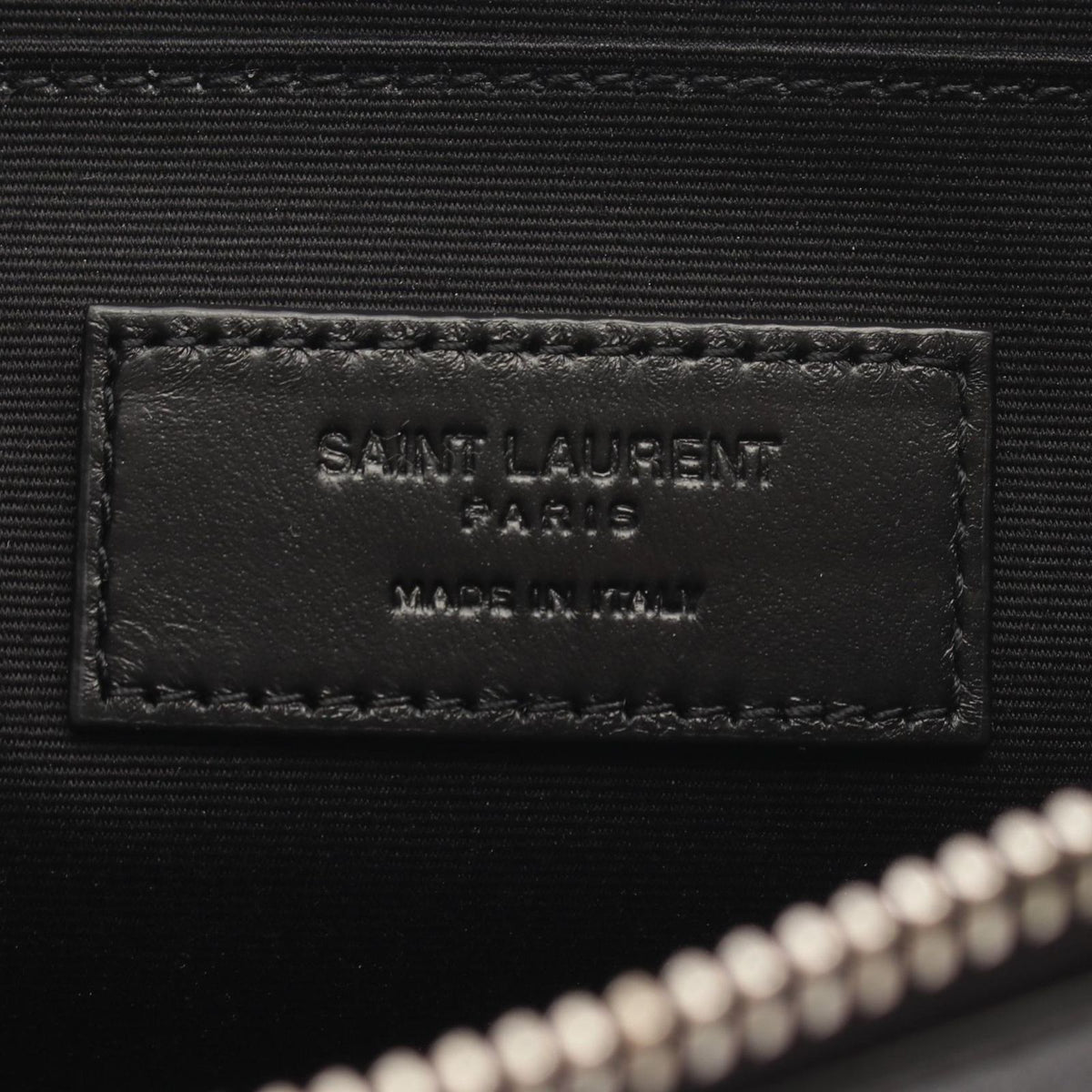 Saint Laurent Paris Clutch Zip Tablet Holder Black Leather — view 4