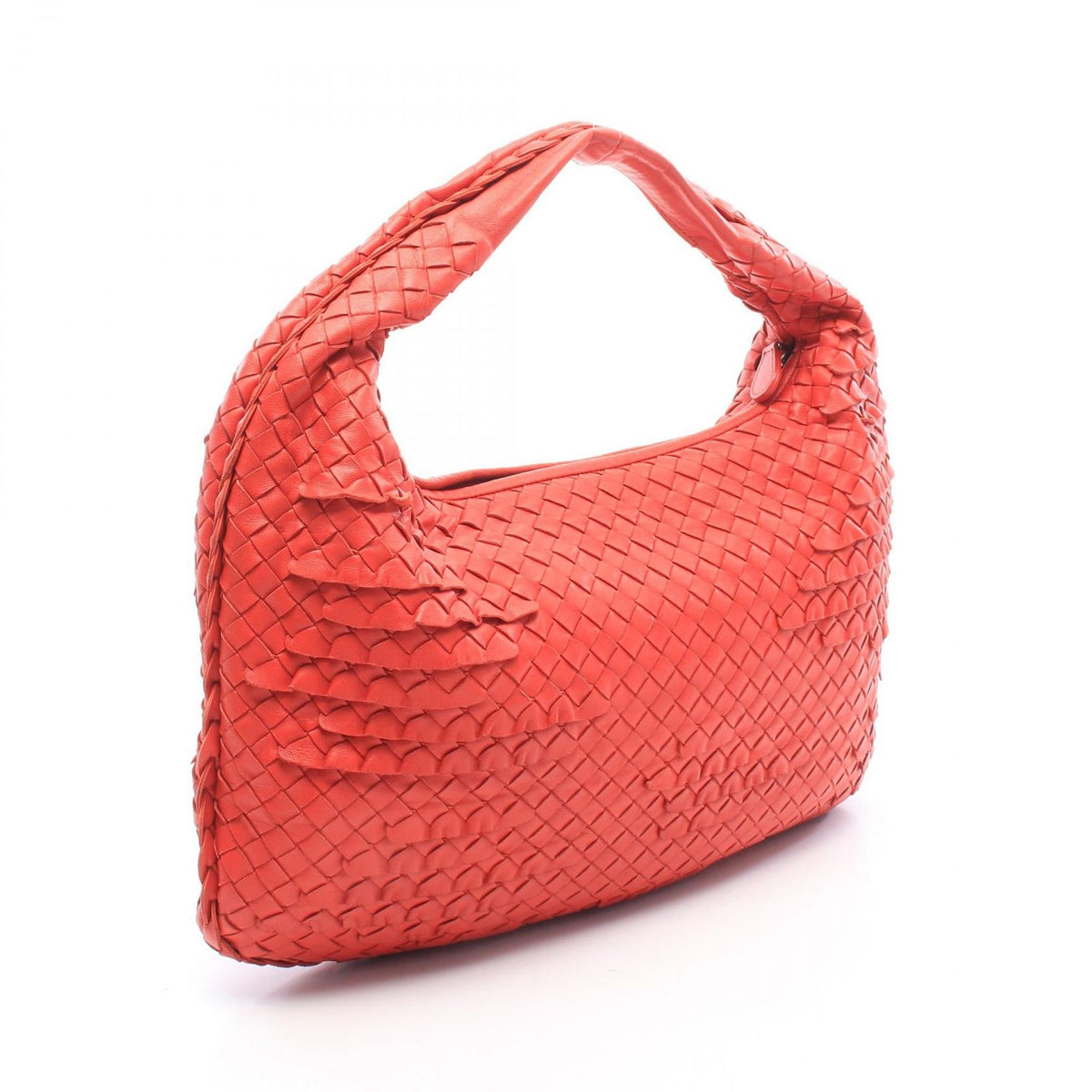 Bottega Veneta Shoulder Bag Intrecciato Red Leather — view 2