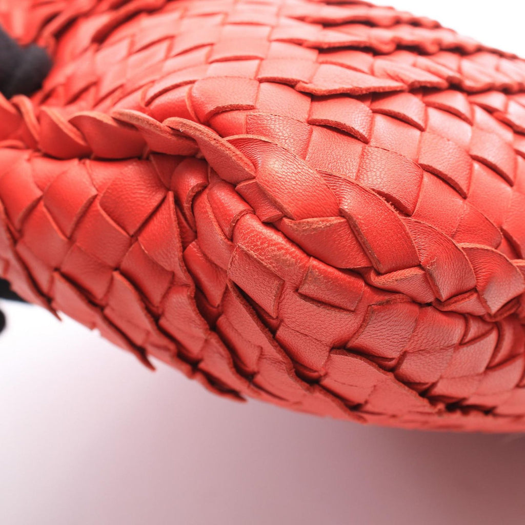 Bottega Veneta Shoulder Bag Intrecciato Red Leather — view 6